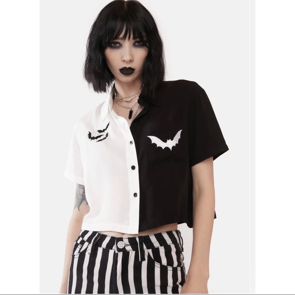 Dolls Kill Taking Flight Button Up Shirt